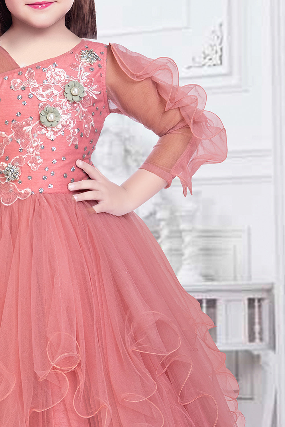 Ivory Pearl Princess Ball Gown - Designer Childrenswear